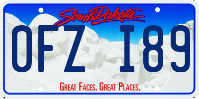 SD license plate 0FZI89
