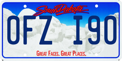 SD license plate 0FZI90