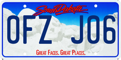 SD license plate 0FZJ06