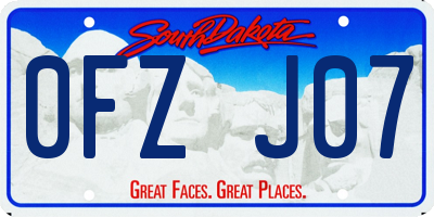 SD license plate 0FZJ07