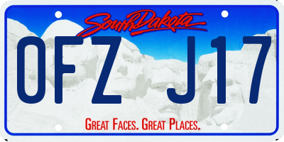 SD license plate 0FZJ17