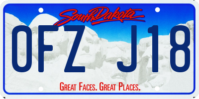 SD license plate 0FZJ18