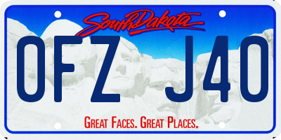 SD license plate 0FZJ40