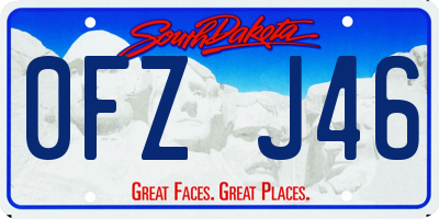 SD license plate 0FZJ46