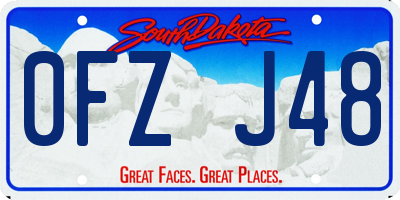 SD license plate 0FZJ48