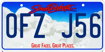 SD license plate 0FZJ56
