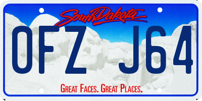 SD license plate 0FZJ64