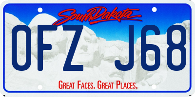 SD license plate 0FZJ68