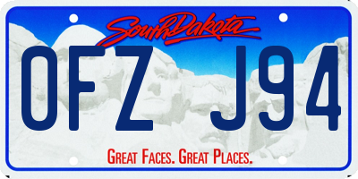 SD license plate 0FZJ94