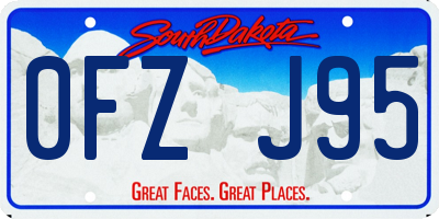 SD license plate 0FZJ95