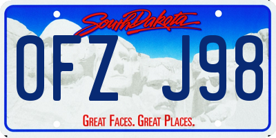 SD license plate 0FZJ98