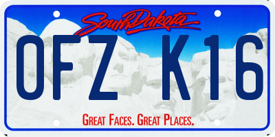 SD license plate 0FZK16