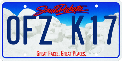 SD license plate 0FZK17