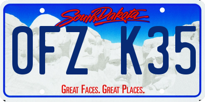 SD license plate 0FZK35