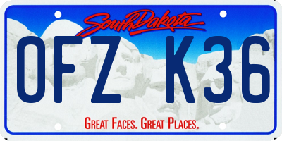 SD license plate 0FZK36