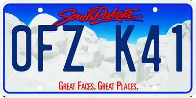 SD license plate 0FZK41