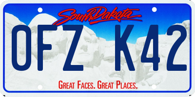 SD license plate 0FZK42