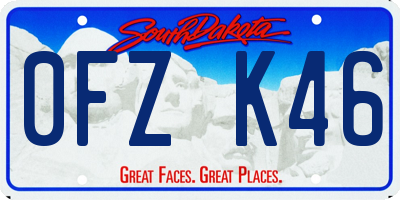 SD license plate 0FZK46
