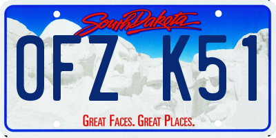 SD license plate 0FZK51
