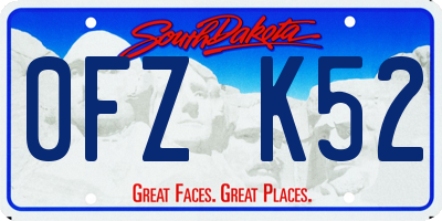SD license plate 0FZK52