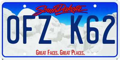 SD license plate 0FZK62