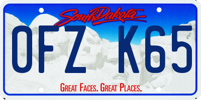 SD license plate 0FZK65