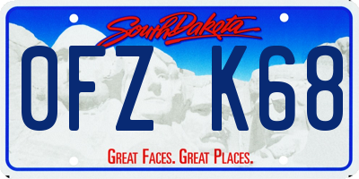 SD license plate 0FZK68