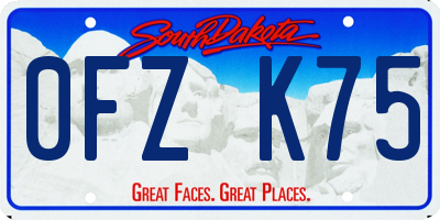 SD license plate 0FZK75