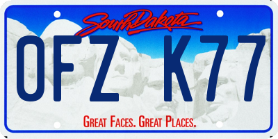 SD license plate 0FZK77