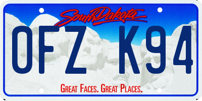 SD license plate 0FZK94