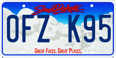 SD license plate 0FZK95