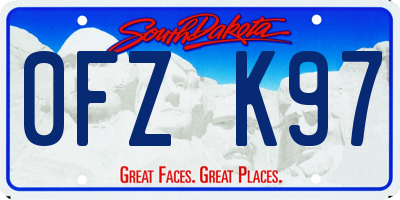SD license plate 0FZK97