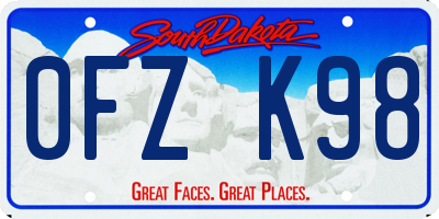 SD license plate 0FZK98