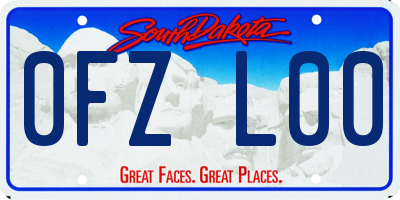 SD license plate 0FZL00