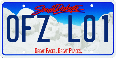 SD license plate 0FZL01