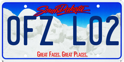 SD license plate 0FZL02