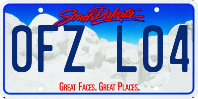 SD license plate 0FZL04