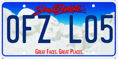 SD license plate 0FZL05