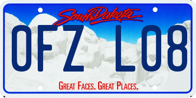 SD license plate 0FZL08