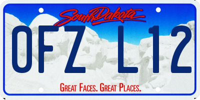 SD license plate 0FZL12