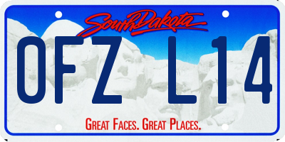 SD license plate 0FZL14