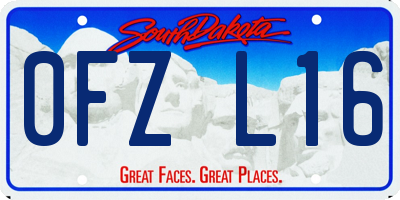 SD license plate 0FZL16