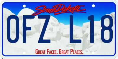 SD license plate 0FZL18