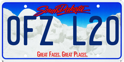 SD license plate 0FZL20