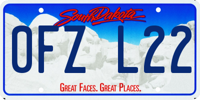 SD license plate 0FZL22