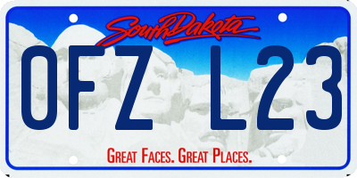 SD license plate 0FZL23