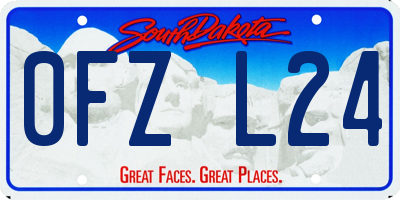 SD license plate 0FZL24