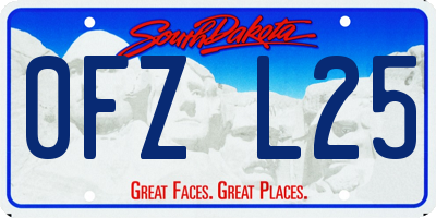 SD license plate 0FZL25
