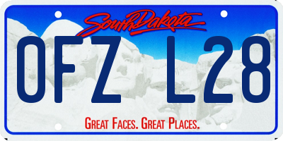 SD license plate 0FZL28