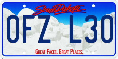 SD license plate 0FZL30